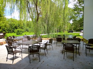 The patio at the taproom (before it's newest renovation)